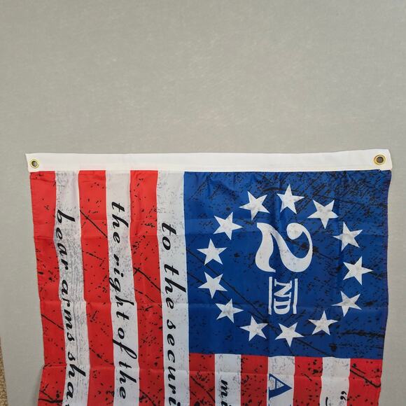 USA 2nd Amendment Slogan Nylon Flag with Grommets 58"x35" - BRAND NEW - Picture 2 of 4